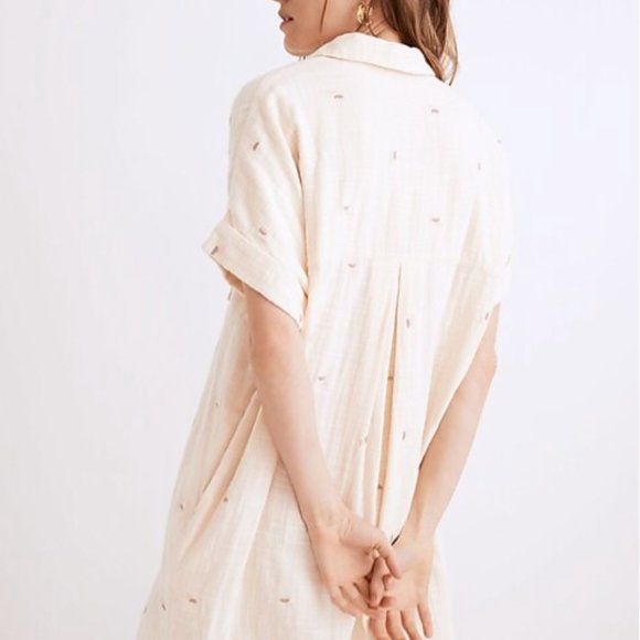 Madewell Embroidered Lightspun Lakeline Shirtdress - Size XS / S - NWT - Picture 4 of 5